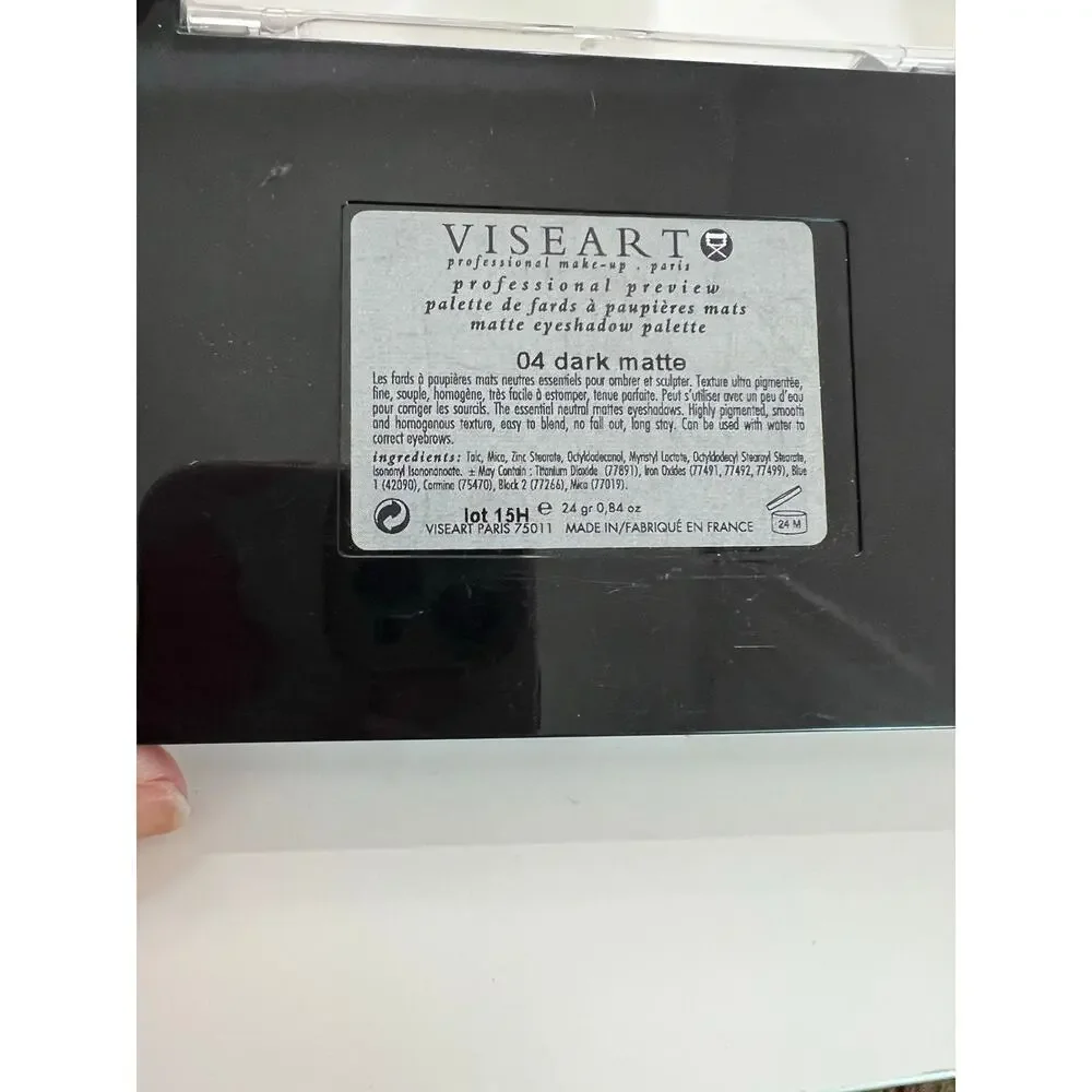 Viseart professional make up dark matte 04 eyeshadow palette 12 pan preowned